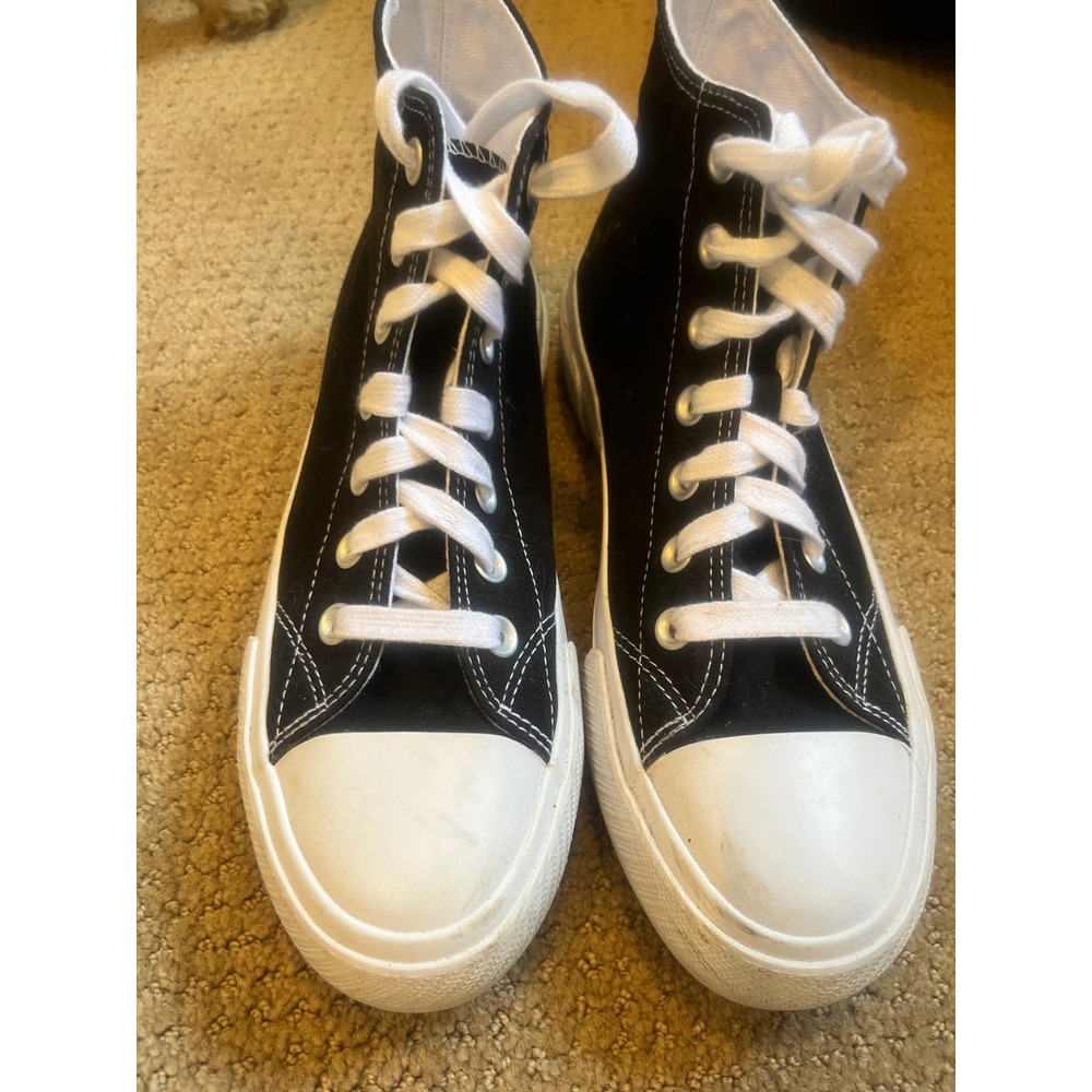 No Boundaries Black Canvas High Top Sneakers WMNB24AC003 size Womens 8